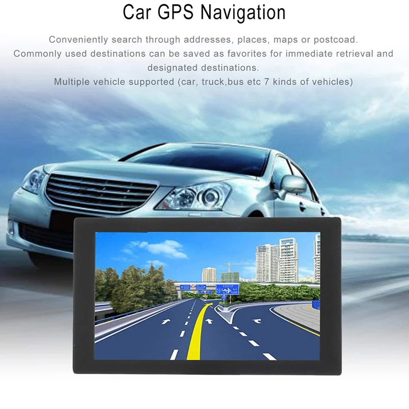 

2019 Car GPS Navigator 9 Inch FM Radio 256MB 8GB HD Touching Screen Voice Reminds CSL88
