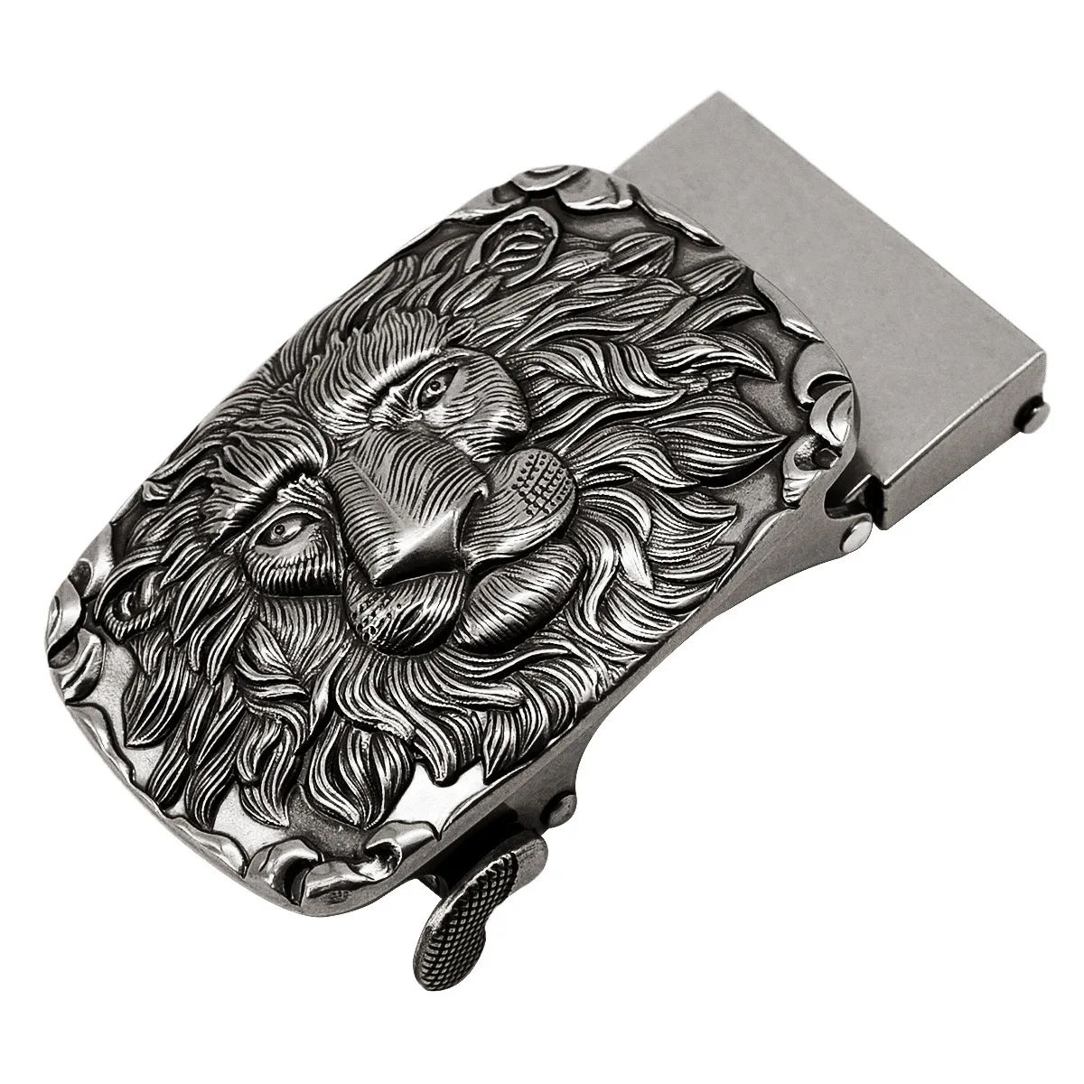 silver Lion Орел, волк, голова, пряжка, оборудование, Бизнес Пояс, ведущий ремень, пряжка, голова, автоматическая пряжка, голова, мужской кожаный ремень, пряжки - Цвет: silver Lion