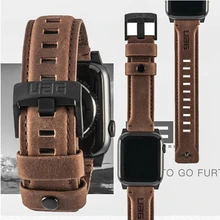 Leather link loop strap For apple watch band 44mm 40mm iWatch series 6 SE 5 4 3 2 1 watchbands bracelet 42mm 38mm Wristbands tanie tanio LIWO CN(Origin) Other New without tags for apple watch band 40mm 44m 42mm 38mm buckle