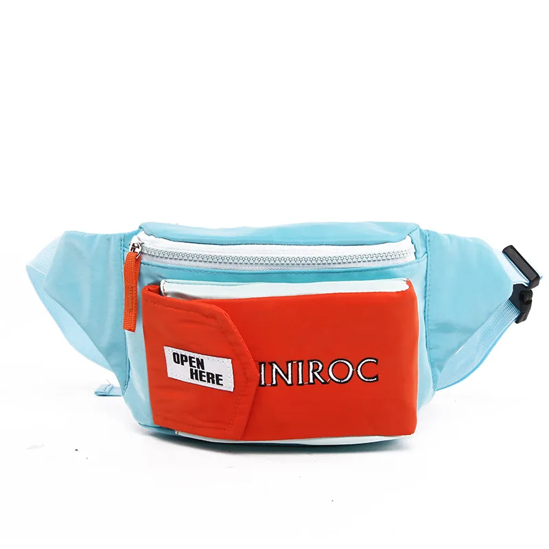 Контраст Цвет Fanny Pack для Для женщин модная поясная сумка для путешествий дорожные нагрудные сумки спортивные бум деньги сумка поясная сумка Повседневное Нерка