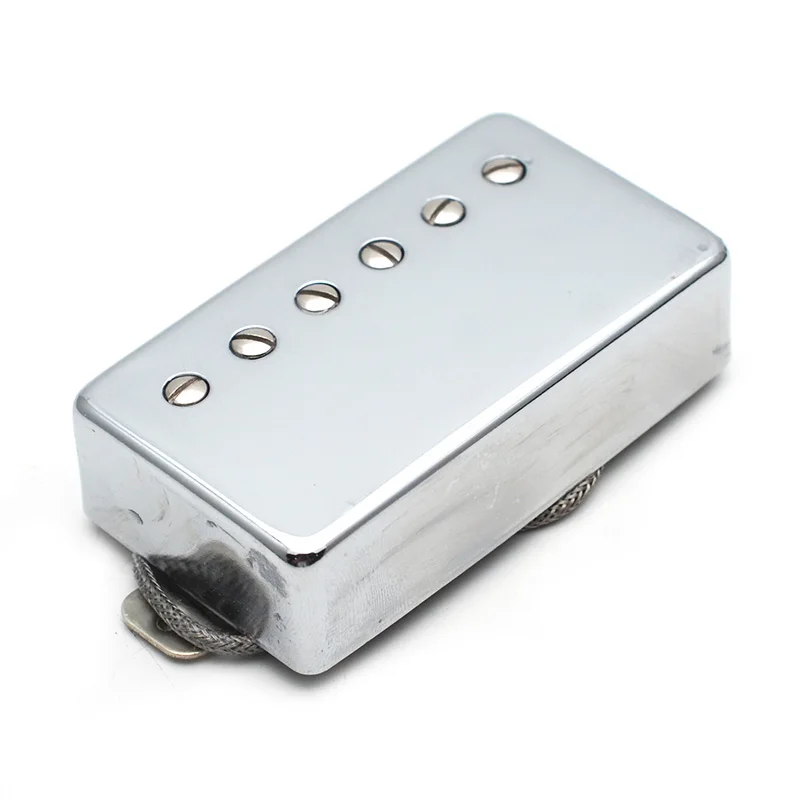 1pc 50MM Neck Alnico 5 хамбакер электрогитара пикап хромированная Шея мост Пикап для LP стиль электрогитара латунная крышка Guitarra пикап - Цвет: 1pc 50MM Neck
