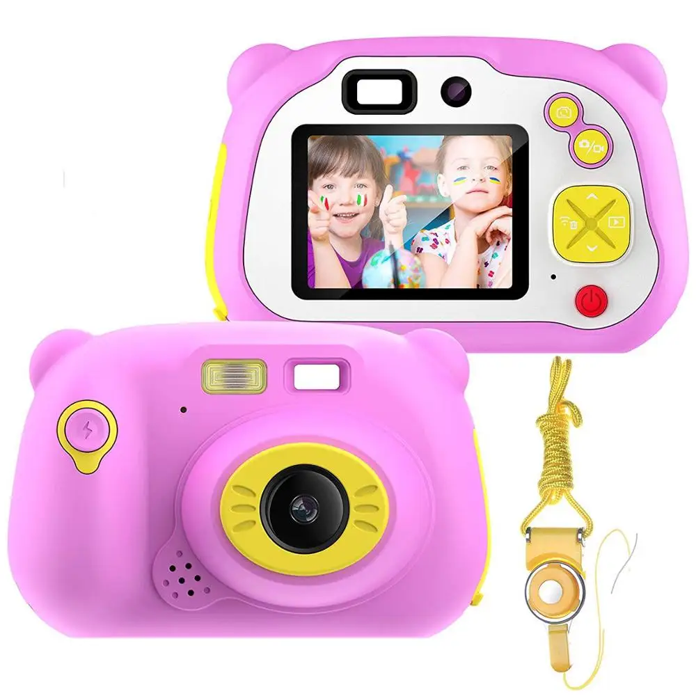kids camera Детская мини цифровая проекционная видеокамера для дошкольников, WiFi видеокамера, детские развивающие игрушки, подарок на день рождения для маленьких мальчиков и девочек - Цвет: kids camera