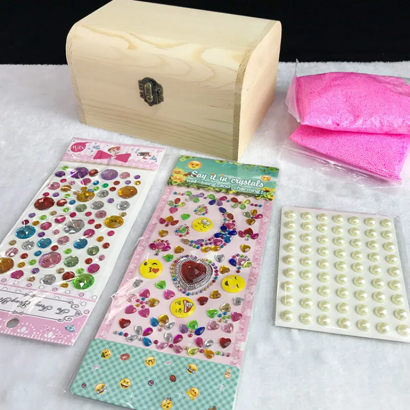 Детская hand-made из подручного материала сумка девушки твердые деревянные, для канцтоваров коробка пенал для карандашей Снежинка грязи палку дрель ящик для хранения