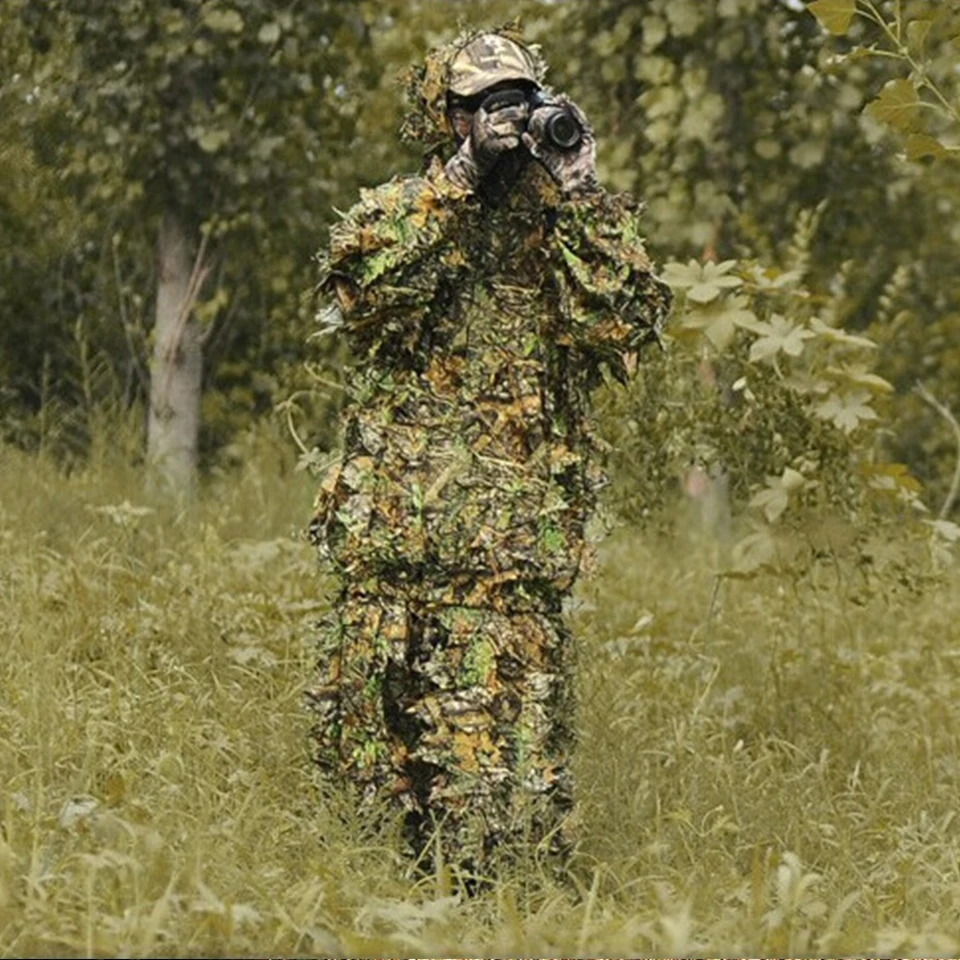 Охотничий костюм Ghillie новая камуфляжная куртка и штаны с 3D Кленовым листом Bionic Yowie