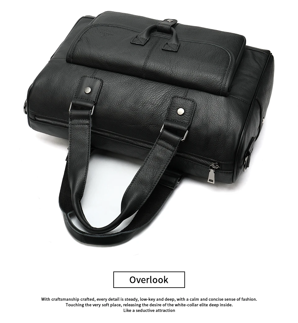 WESTAL briefcase men's genuine leather bag office bags for men porte document leather laptop bag men's business document for men