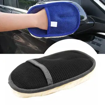 

New Imitation Wool Polishing And Waxing Car Wash Gloves Double-sided Gloves Car Cleaning Tools Convenient