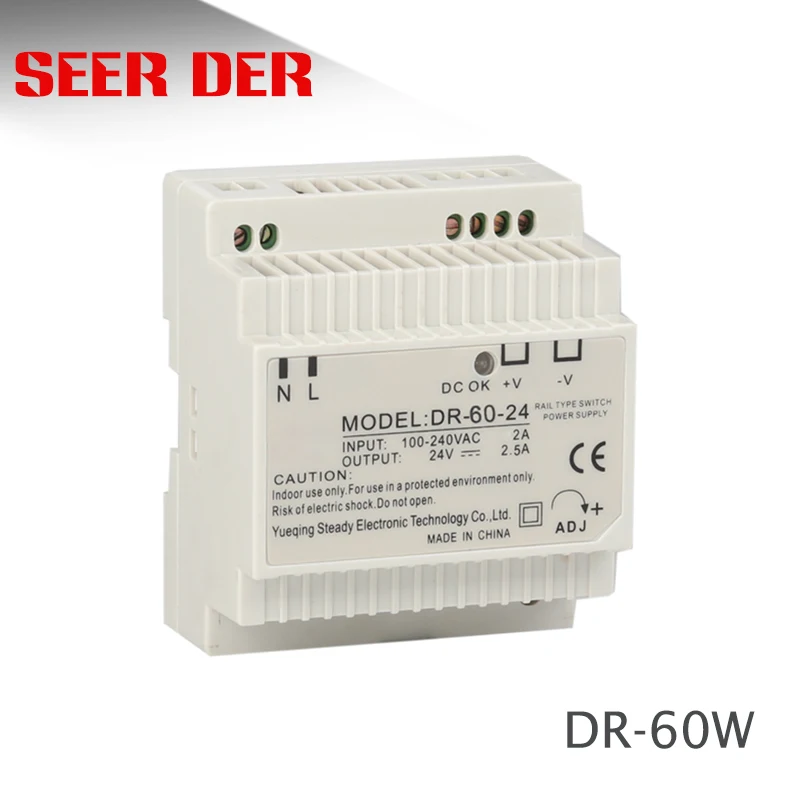 

DR-60-12 transformer 12 volt 5 amp industrial din rail power supply 220v ac to 12v dc power supply