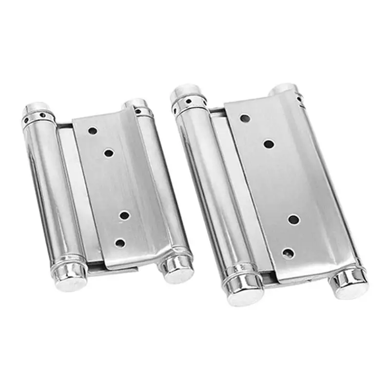 

2pcs Double Open Spring Hinge Automatic Closure Stainless Steel Two Way Free Door Hinge Hinge Cowboy Door Fence Dedicated