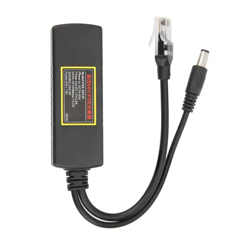 Разветвитель POE высокого давления 60 в для передачи данных Ethernet 10/100 м небольших