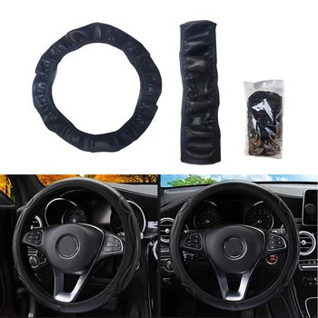 

1pcs Steering wheel cover Wear-resistant Anti-slip 37-38CM Replacement Interior