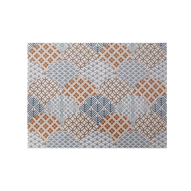 Door Mat Carpet Hallway Bedroom Living Room Balcony Porch Entrance Doormat Dust Removal Waterproof Non-slip Silk Loop Mat Carpet E