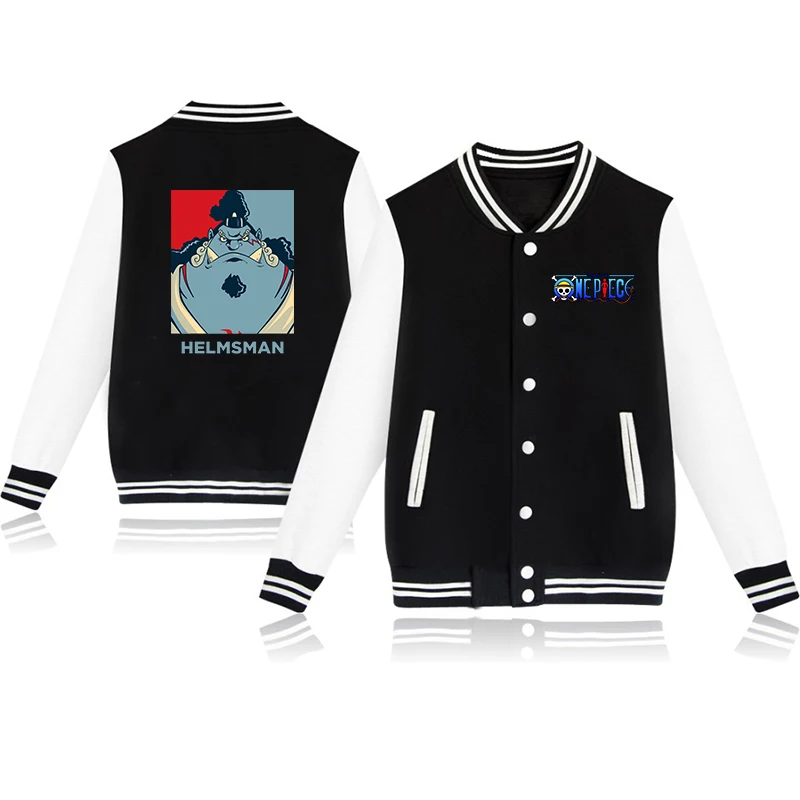 

One Piece Printing Hip Hop Jacket and Coat Autumn Fashion Lovely Baseball Uniform For Women Men Unisex Harajuku O-Neck Jackets