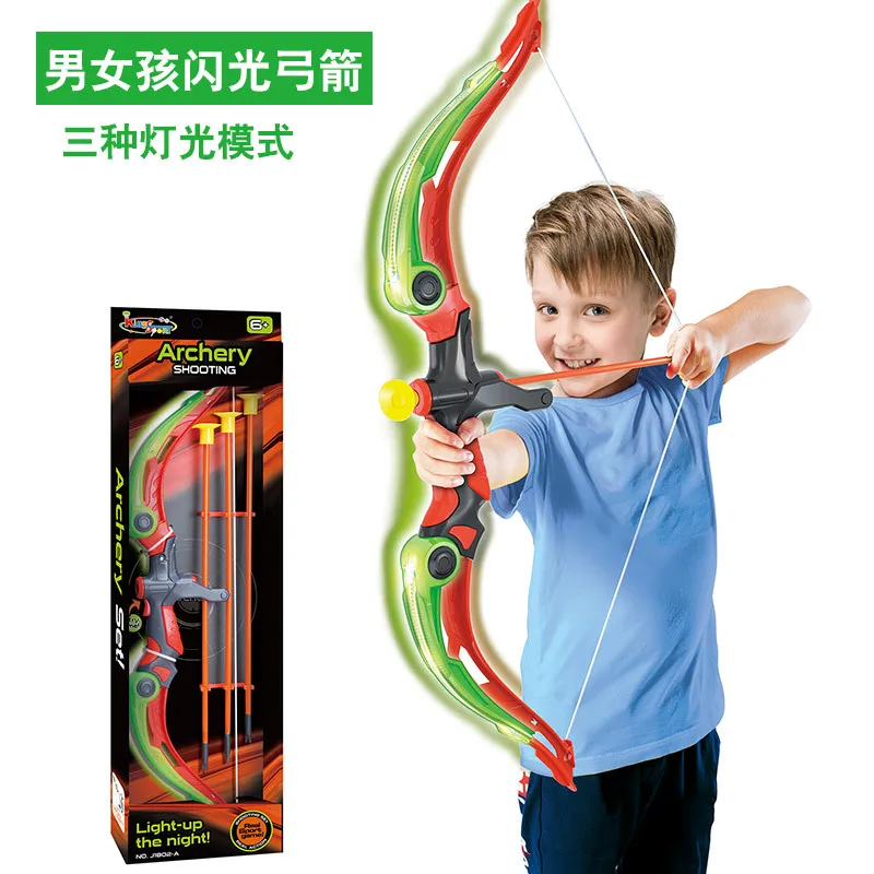 

Hot Selling CHILDREN'S Toy Flash Bow And Arrow Set Safe Arrow Sucker Target Shooting Sports 6-Year-Old