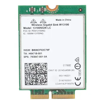 

For Intel 13100NGW W13100 802.11ad 802.11AC NGFF Bluetooth 4.0 Wireless Network Card network card 4 port