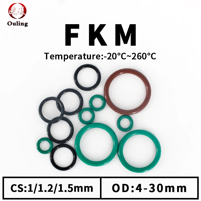 1.5 mm Section 65 mm alésage FKM fluoroélastomère Caoutchouc O-Anneaux 