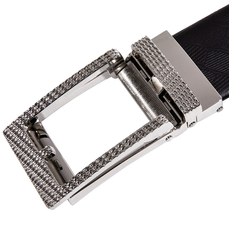 New Fashion Black Belts for Men Waist Belt Automatic Buckle Ratchet Genuine Leather Luxury Designer Gold Belt Strap