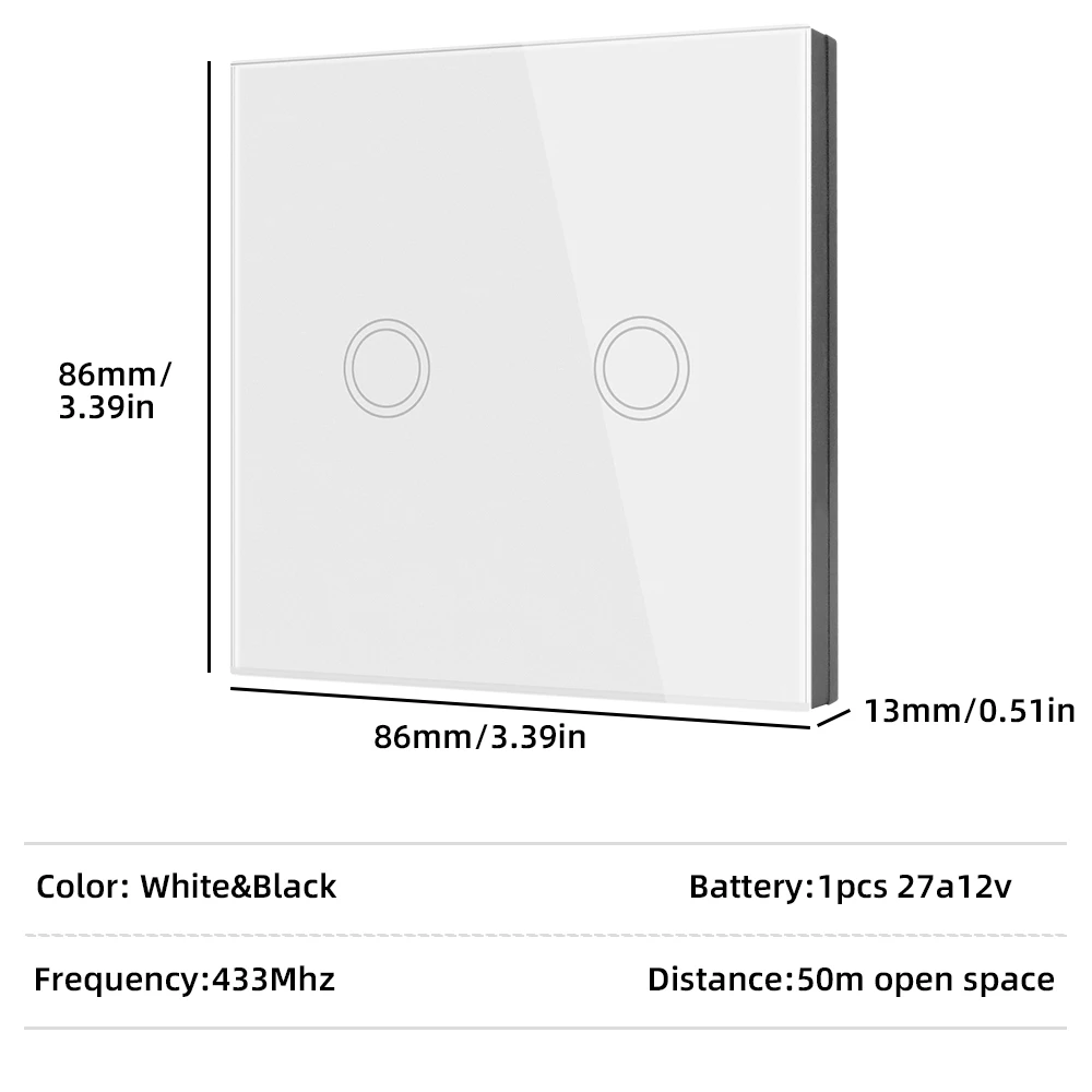 interruptor touch sem fio para casa receptor de controle remoto ac módulo interruptor de parede para lâmpada