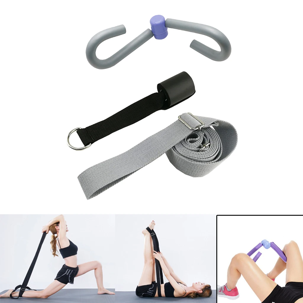 Portable Thigh Toner and Ballet Dance Leg Stretcher Door Stretch Strap D-Ring