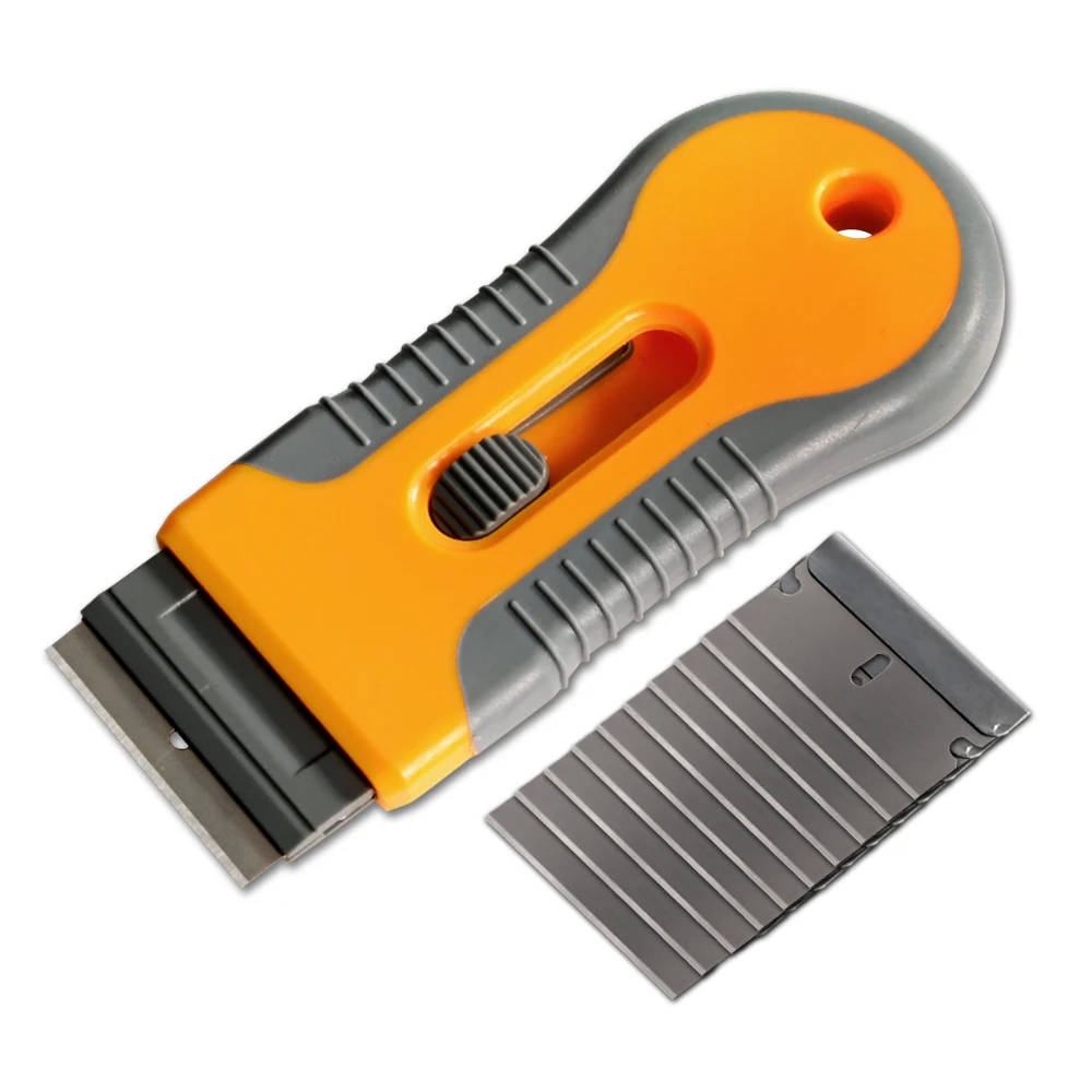 EHDIS 100pcs 1.5" Spare Razor Blade for Razor Scraper Carbon Fiber Steel Blades Vinyl Car Wrap Tools Widow Tint Sticker Remover