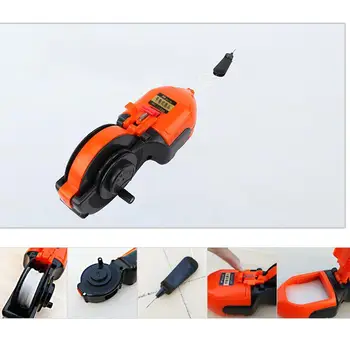 

HiMISS Plastic Drawing Line Marking Tool Carpenter Automatic Rewind Ink Manual Straight-Line Gear