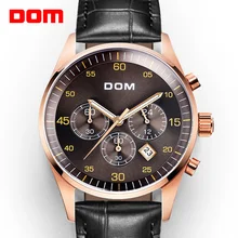

DOM high-end sports and leisure style multifunctional men's waterproof watch calendar stopwatch chronograph M-540