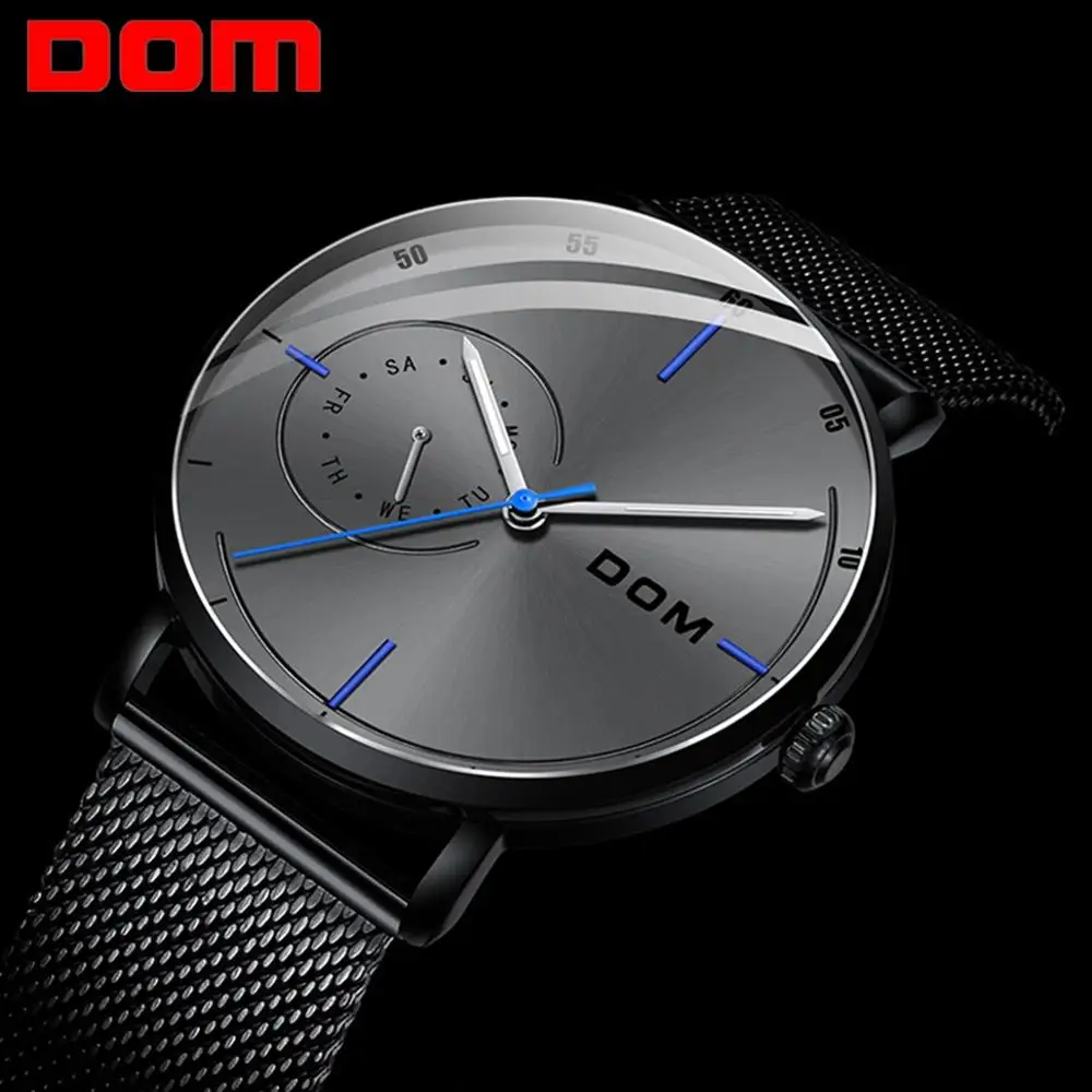 

Mens Waterproof Watches Leather Strap Slim Quartz Casual Business Mens Wrist Watch Top Brand Male Clock 2020 Fashion