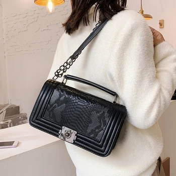 

Luxury Pu Leather Handbags Women Chain Shoulder Bags Fashion Designer Crossbody Bags for Women Casual Female Messenger Bag New