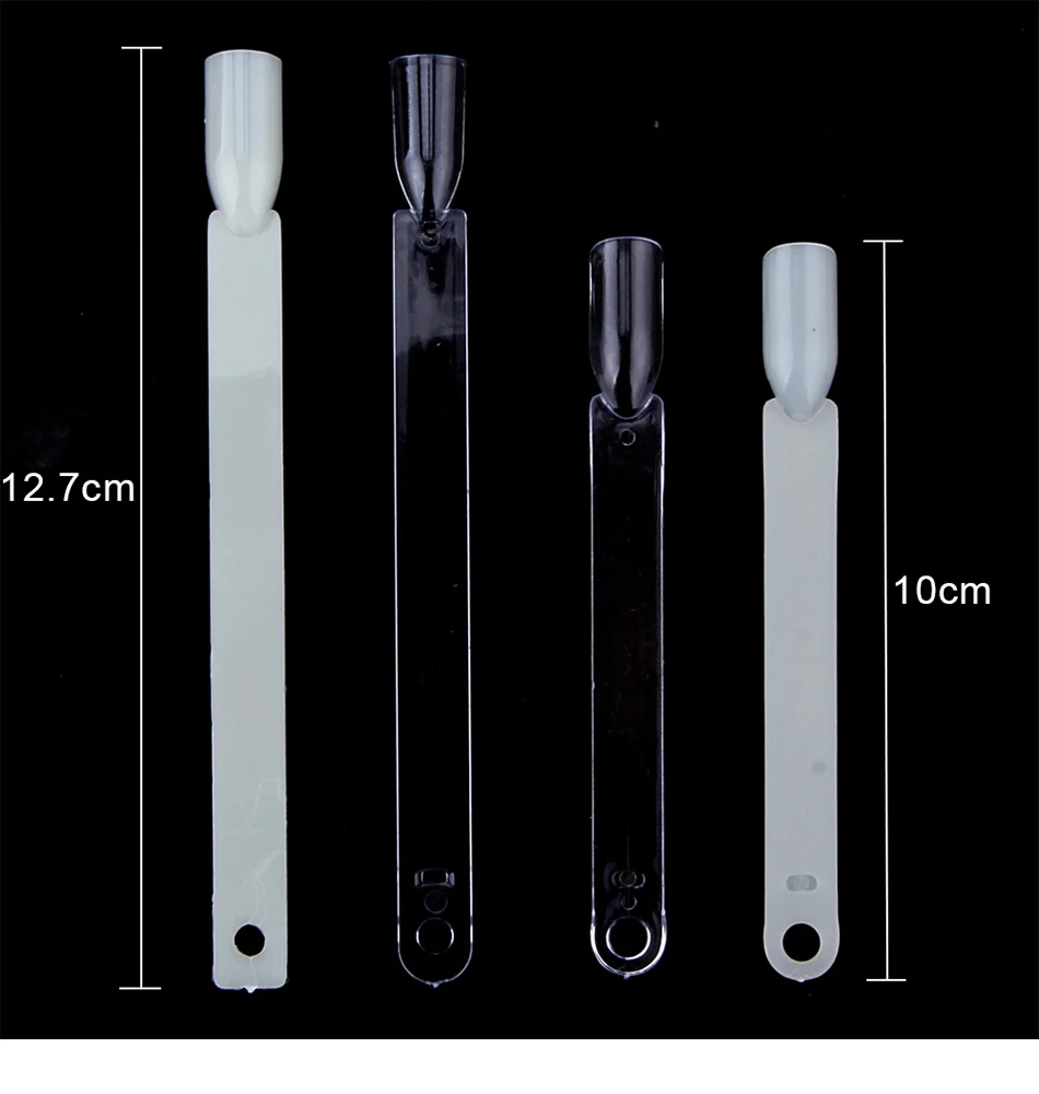 Description Picture 4 of item24/50Pcs False Nail Tips Fan-shaped Sample Sticks Finger Practice Nails Full Card Polish Practice Display Manicure Accessories