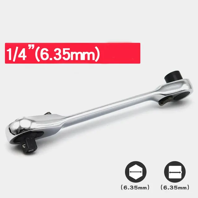 1PC 1/4"Mini Ratchet Wrench Double-Ended Torque Small Fly Socket Wrench Spanner Hand Repair Tools Wrench Repair Tools - Image 4