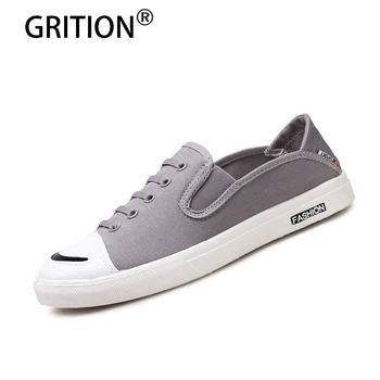 

GRITION Men Skateboarding Shoes Outdoor Summer Flat Canvas Shoes Outdoor Classic Lightweight Sports Shoes Men Fashion Sneakers