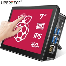 UPERFECT 7 Inch Raspberry Pi 4 TouchScreen Rasberry 3 Portable Monitor RasPi 2 Zero Display 1024x600 60Hz Raspberri Touch Screen