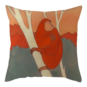 

Nanacoba Natural Tree Branch Photo Pillow Covers Cartoon Rabbit Animal Cushion Cover for Home Sofa Decorative Throw Pillowcase