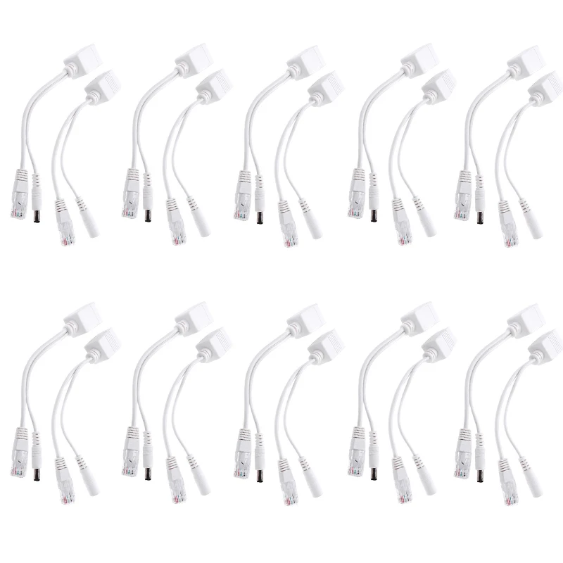 RJ45 Сплиттер кабель Адаптер PoE Комплект экранированная лента пассивная мощность над Ethernet12-48v синтезатор сепаратор Combiner