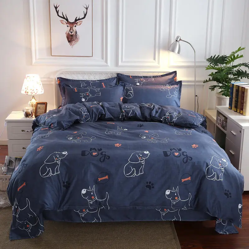 Cartoon dog dolphin wool quilt cover bedding soft and comfortable bring good sleep cheap sale free shipping | Дом и сад
