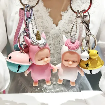 

Fantasy Unicorn Girl Heart Keychain Creative Cute Sleeping Cute Doll Car Key Chain Bag Ornaments Cute Jewelry