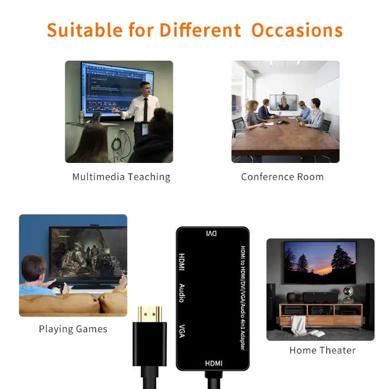 Разделитель с мультимедийным интерфейсом высокой четкости HDMI VGA| |