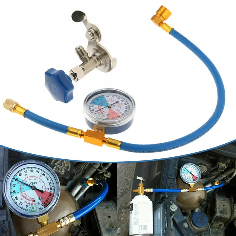 

Car R134A A/C Air Conditioning Refrigerants Recharge Charging Hose Pipe Gauge Accessories NR-shipping