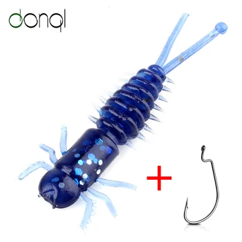 

DONQL 20Pcs/lot Silicone Fishing Lure Artificial Silicone Soft Worm Swimbait 30mm 0.6g Jiging Fishing Bait Tackle Bass Soft Lure