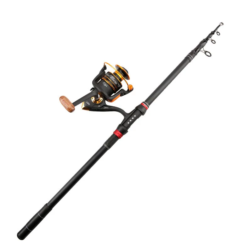 Portable Fishing Rod Fishing Rod Fishing Pole & Reel Combo Super Hard High  Carbon Retractable Lightweight Baitcasting Rods for Fresh & Saltwater