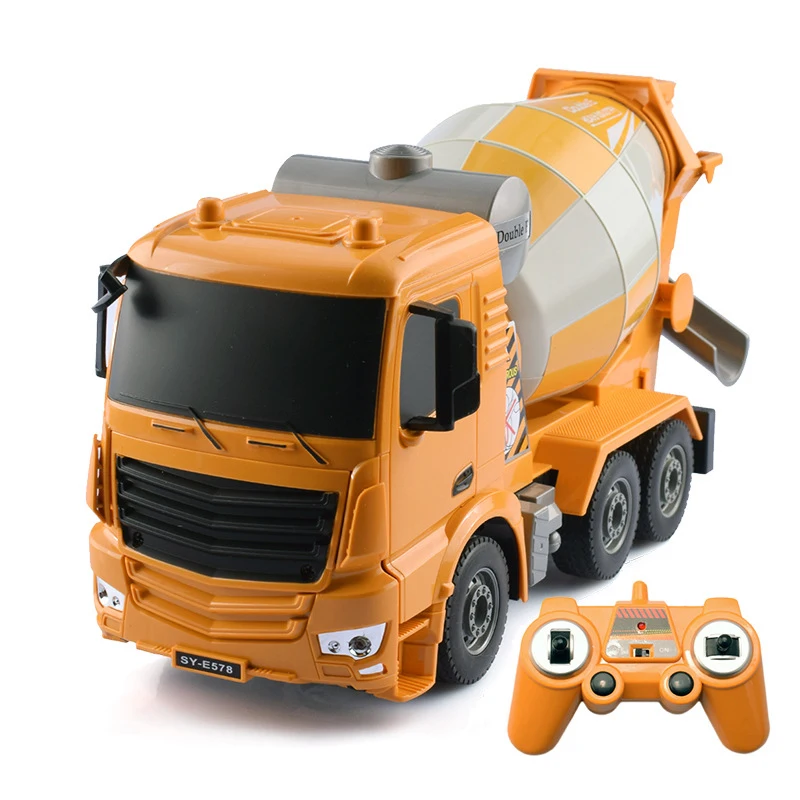 2.4G RC Mixer Car Truck Engineering Vehicle Model Toys for Children Kids Boys Xmas Birthday Gifts Beach Item Play House Toys