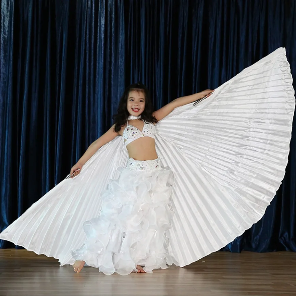 Крылья Ангела танец живота Isis крылья с палочками для детей Танец живота Костюм Фестиваль крылья персонажа реквизит#2O11