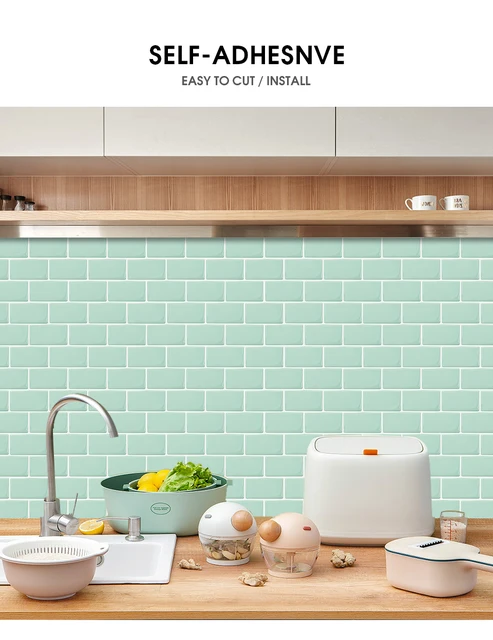 250x250mm Easy DIY Peel and Stick Subway Tile Home Decoration Peel&Stick  Brick Backsplash Mosaic Brick Tiles - AliExpress