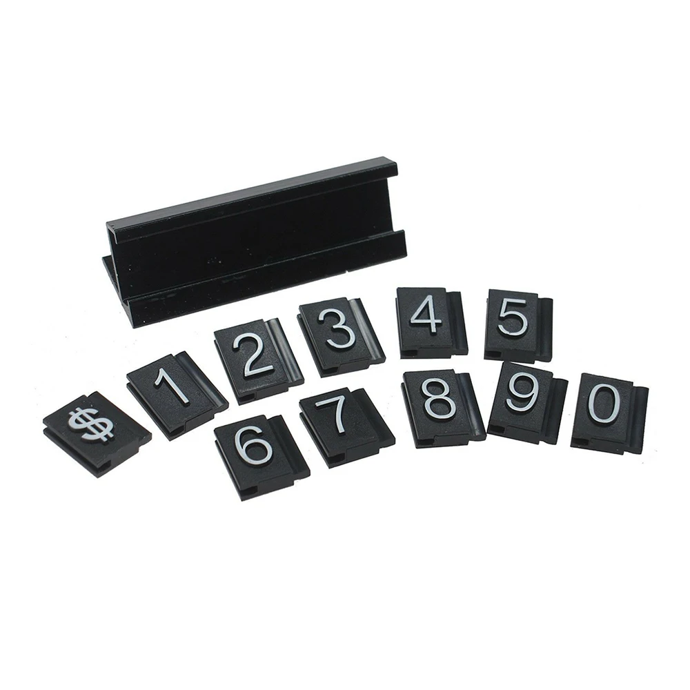 192 Cubes &amp 16 Bases White On Black Adjustable Sale Price Display Tag Label 4.9*1.7 Cm Number Labels | Дом и сад