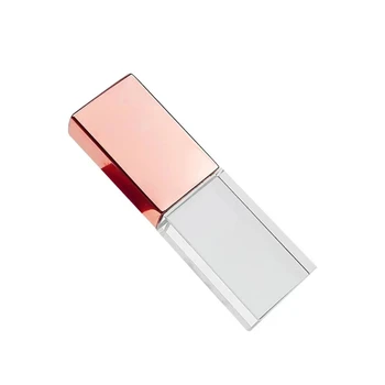 

New Custom LOGO Crystal LED Light With Box Usb2.0 Memory Drive Photography Gift 8GB 16GB 32GB 64gb 128gb Crystal Glass Usb Flash
