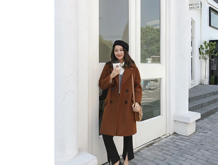 Off Season Autumn And Winter Woolen Coat Women's Padded Mid-length Korean-style Short Cocoon Woolen Jacket