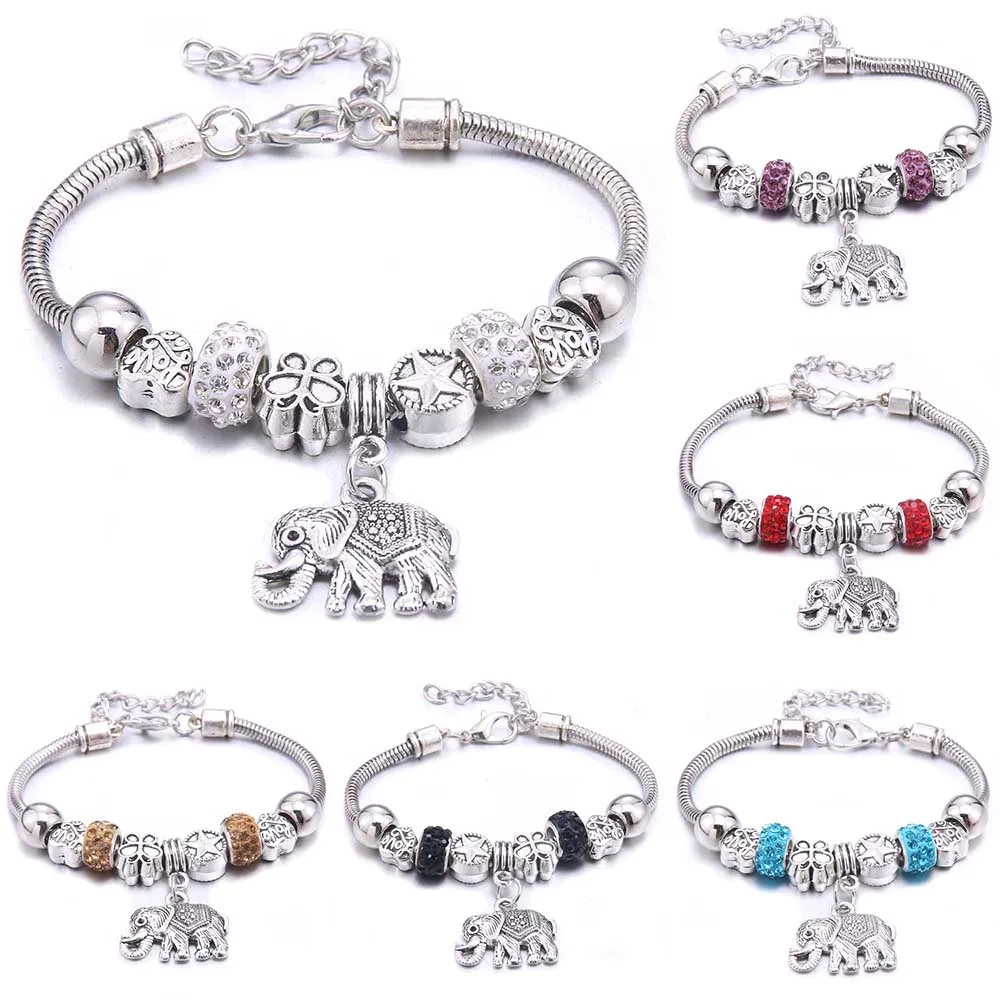 Beukende Haas Onzin Armband En Armbanden Sieraden 6 Kleuren Kristal Kralen Olifant Kralen Armbanden  Merken Armbanden Vrouwen Meisje Vriendschap Gift|Amulet armband| -  AliExpress