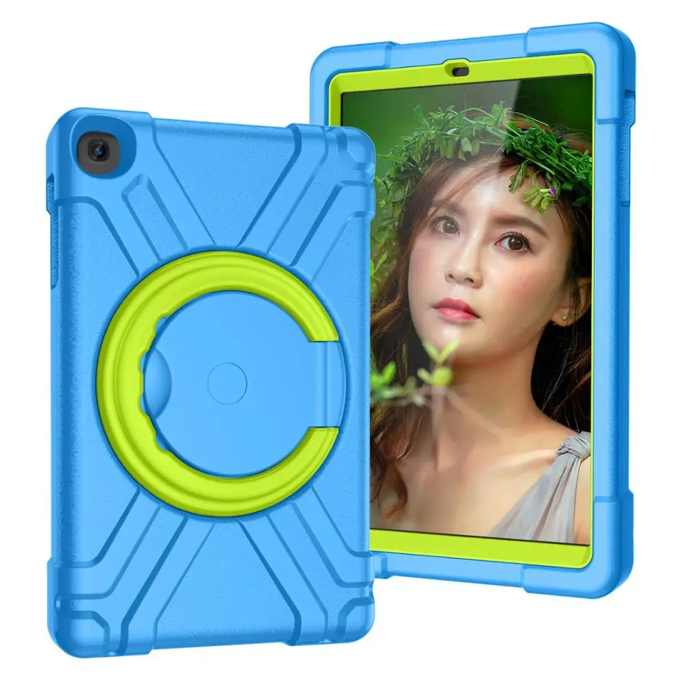 

For Samsung Galaxy Tab A 10.1" 2019 T510/T515 Cover Non-toxic Kids Safe Creative Rotating Bracket Tablet Case Tab A 8" T290/T295