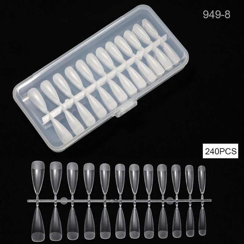 HNUIX 240pcs Long Coffin False Nails Ballerina Nail Tips Full Cover Acrylic Clear Nails Natural False Nails For Gel Nails tool HNUIX 240pcs Long Coffin False Nails Ballerina Nail Tips Full Cover Acrylic Clear Nails Natural False Nails For Gel Nails tool