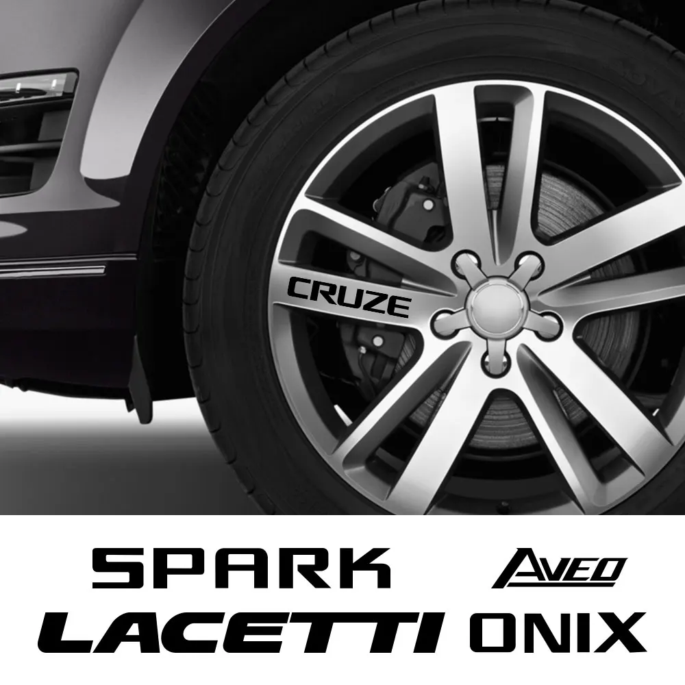 Автомобильные наклейка на обод колеса 4 шт для Chevrolet BOLT каравалер Corvette Cruze Lacetti Onix