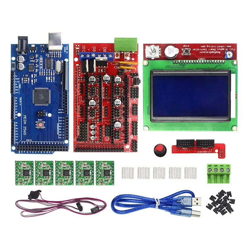 Наборы 3D-принтеров lcd 12864 Ramps 1,4 Mega2560 A4988 Драйвер OC